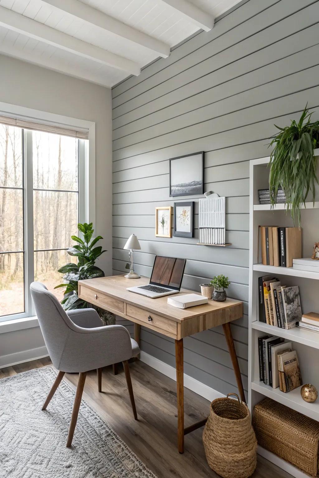 Painted timber panels provide a contemporary farmhouse visual.