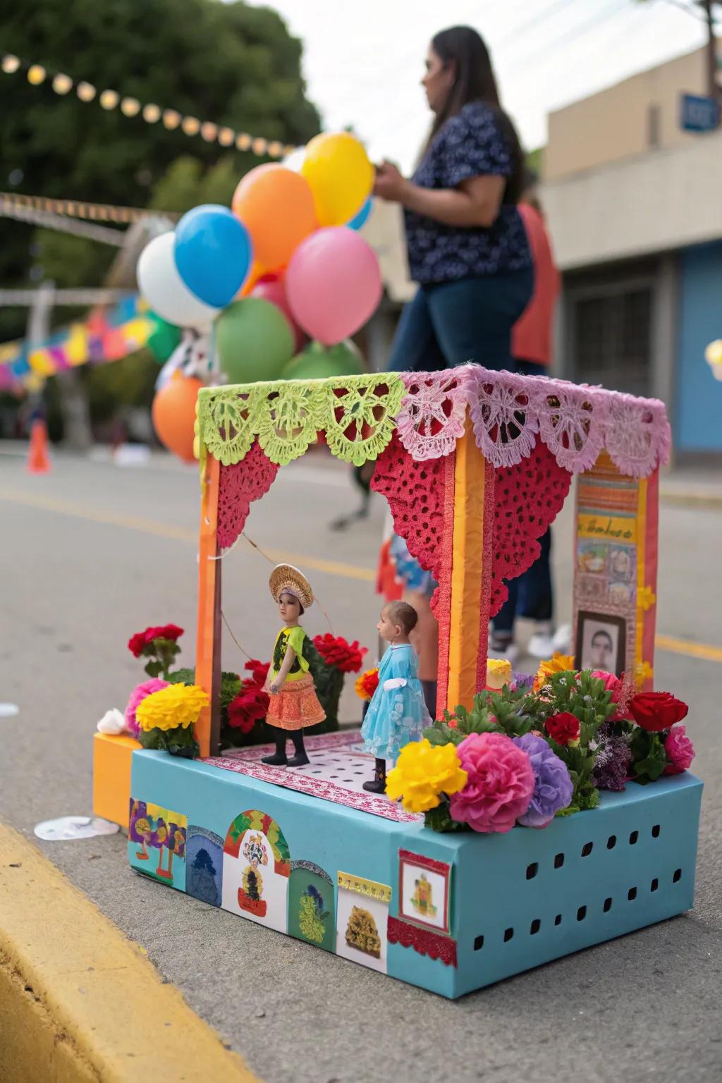 A charming tiny carnival parade piece.