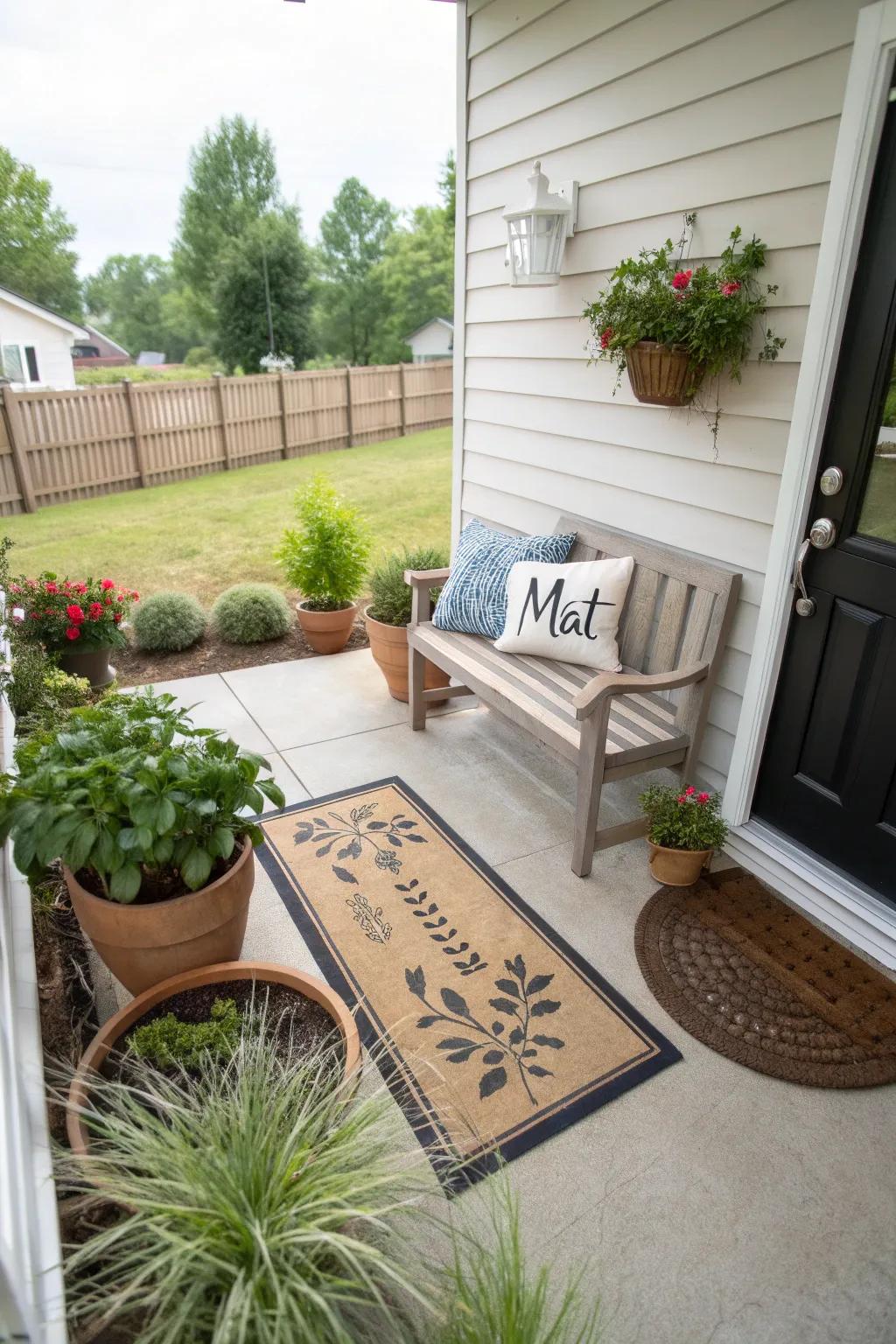 With a mat that says 'Welcome' in your own way, you can set the mood for your house.