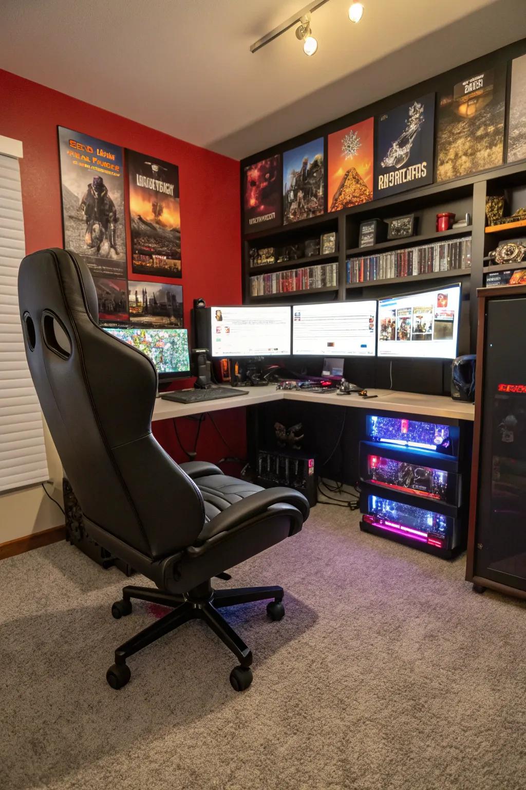 Pivoting chairs empowering versatile dynamics within gaming setups.
