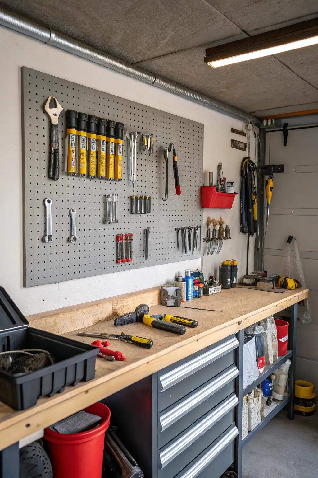 Establish a practical workshop or inventive studio in your garage.