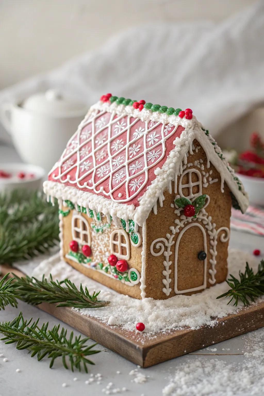 Designing a comfortable nook of sweetness: Uncover the enchantment of a pocket-sized gingerbread settlement.