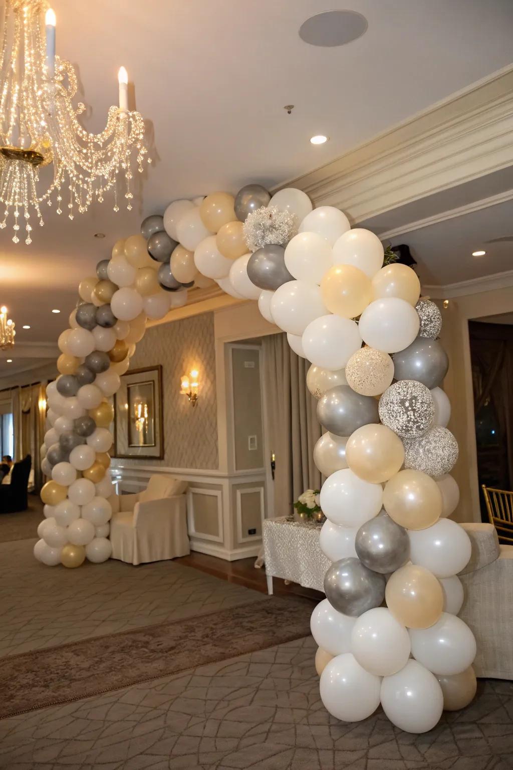 Chic and low-key neutral balloon garland.