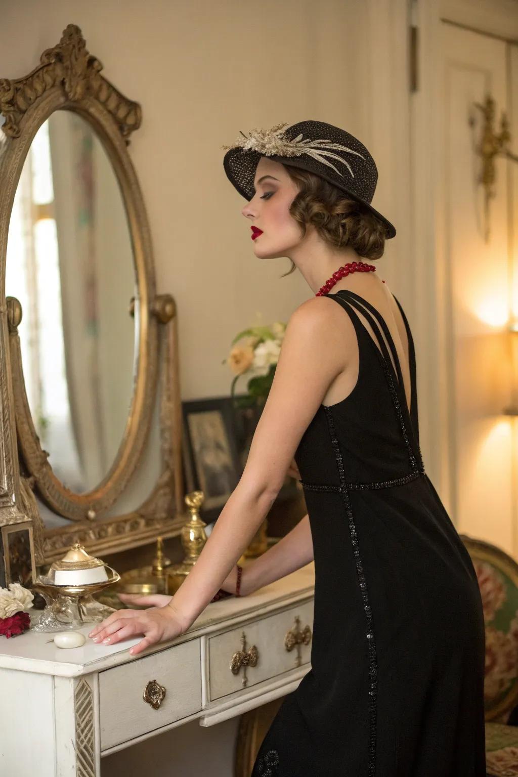 Enter the world of film noir with a femme fatale persona.