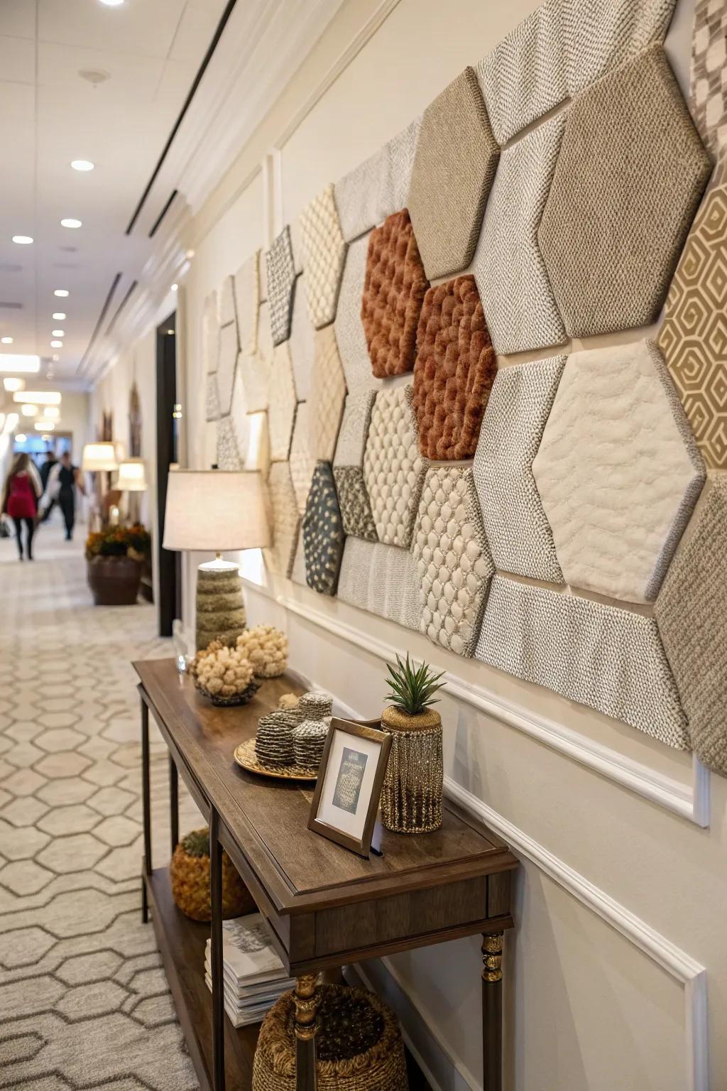 Detailed honeycombs enhance depth and visual appeal to any wall.
