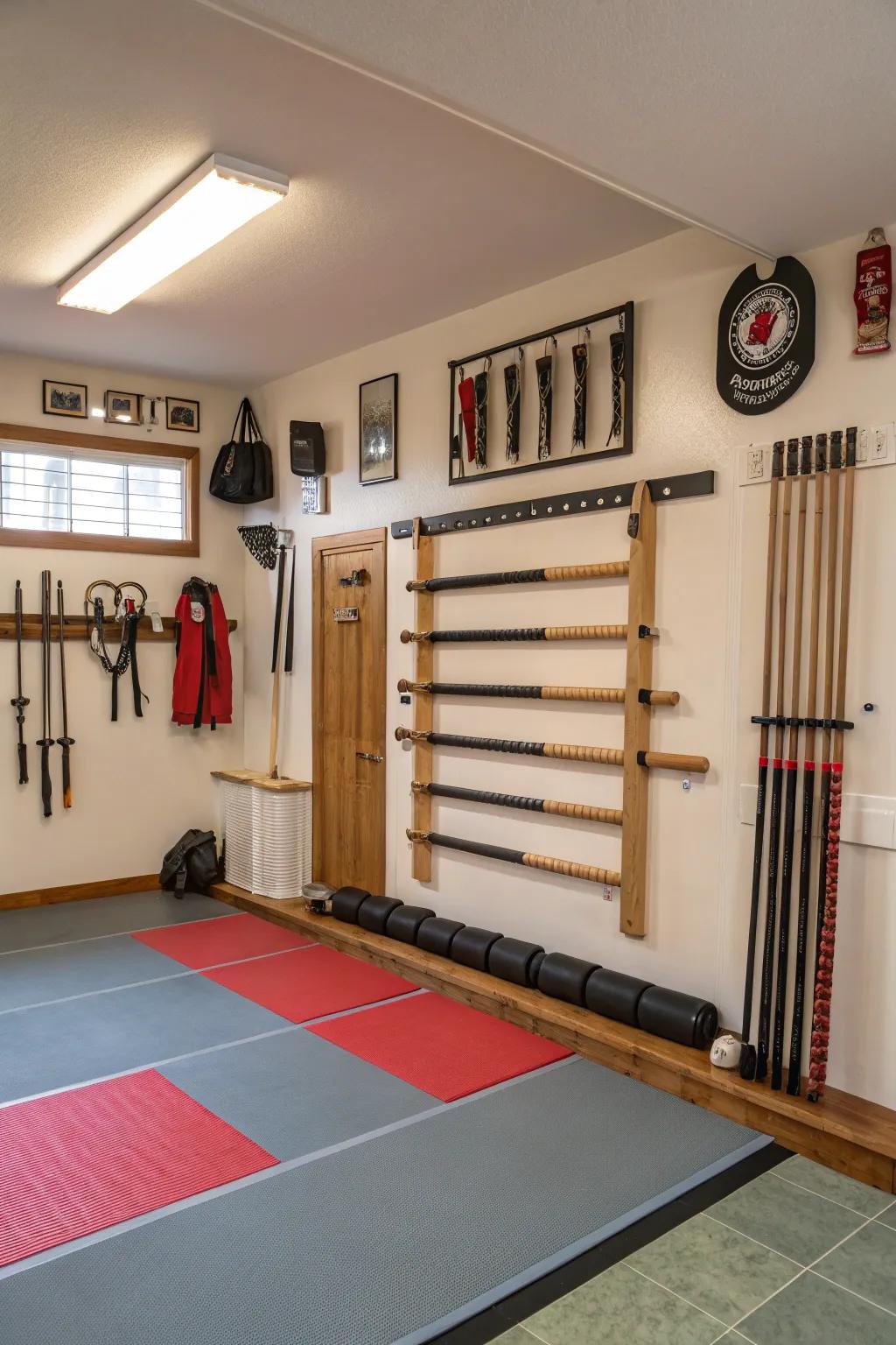 Effective storage keeps your dojo clutter-free and organized.