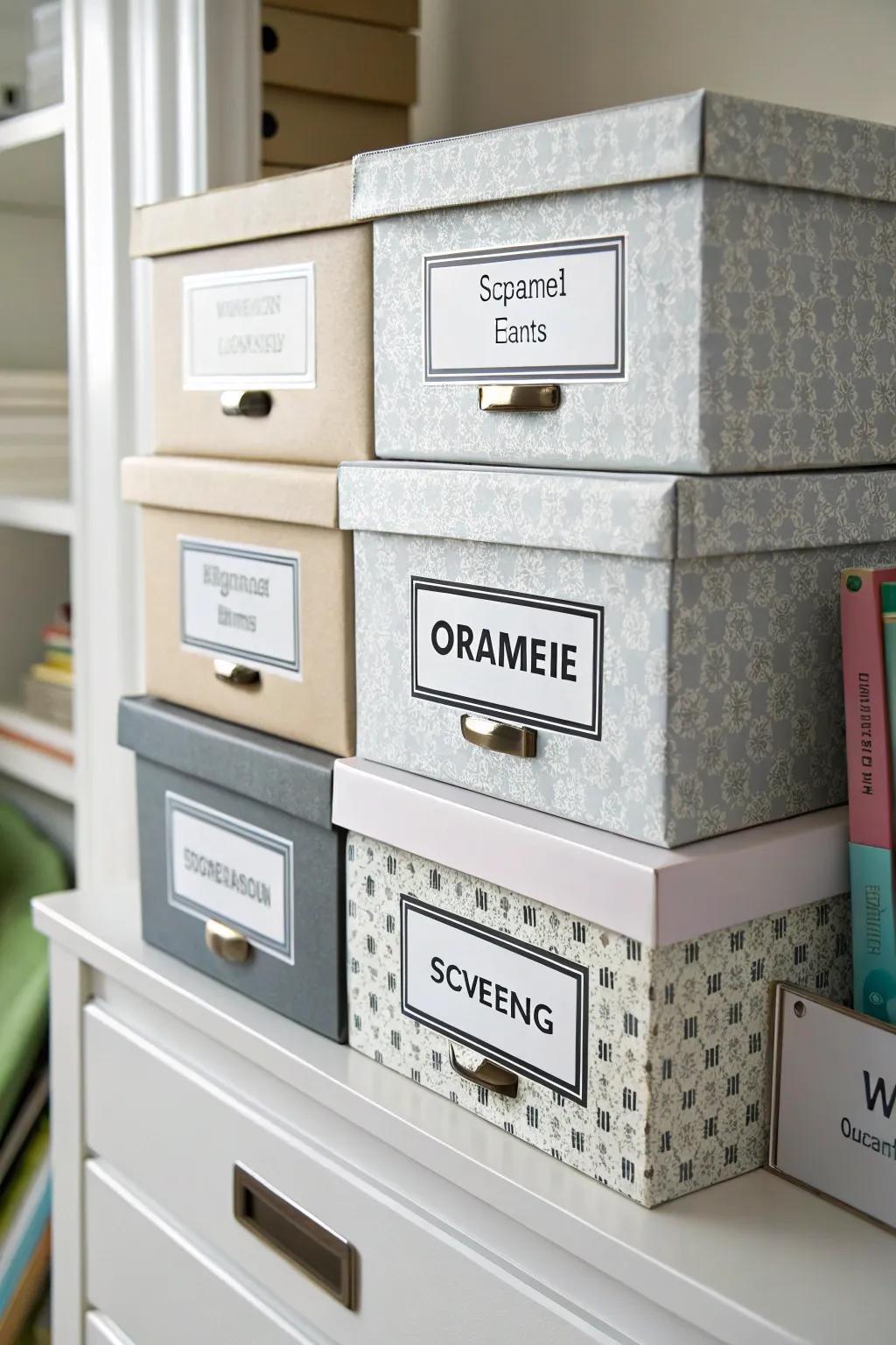 Filing boxes offer a tidy and versatile filing solution.