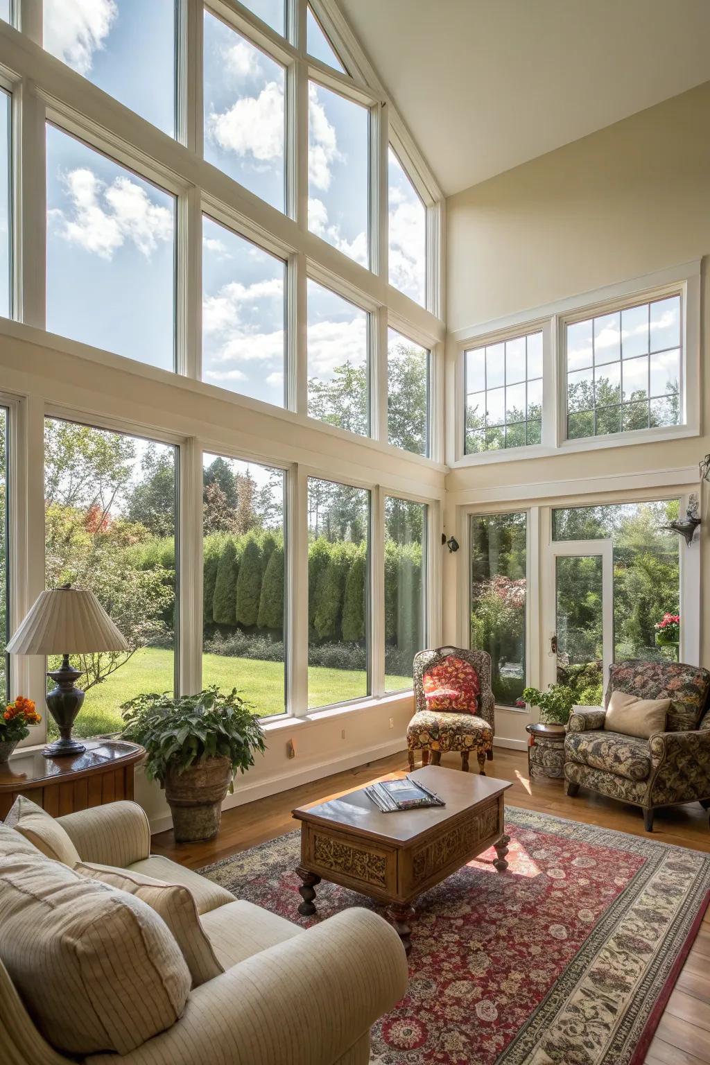 Efficient windows brighten your interior while simultaneously decreasing your energy consumption.