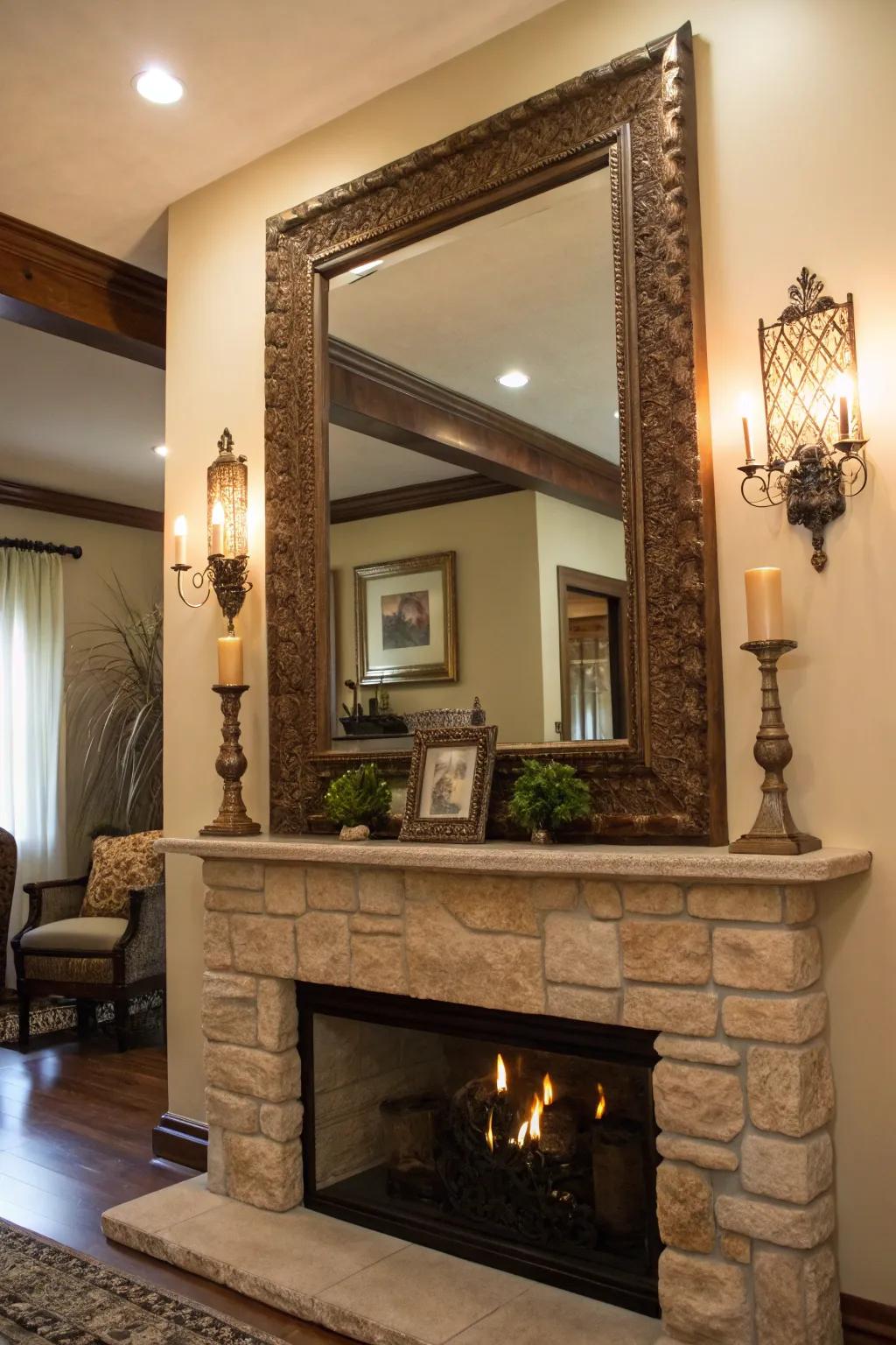 A remarkable mirror morphs into an engaging art piece.