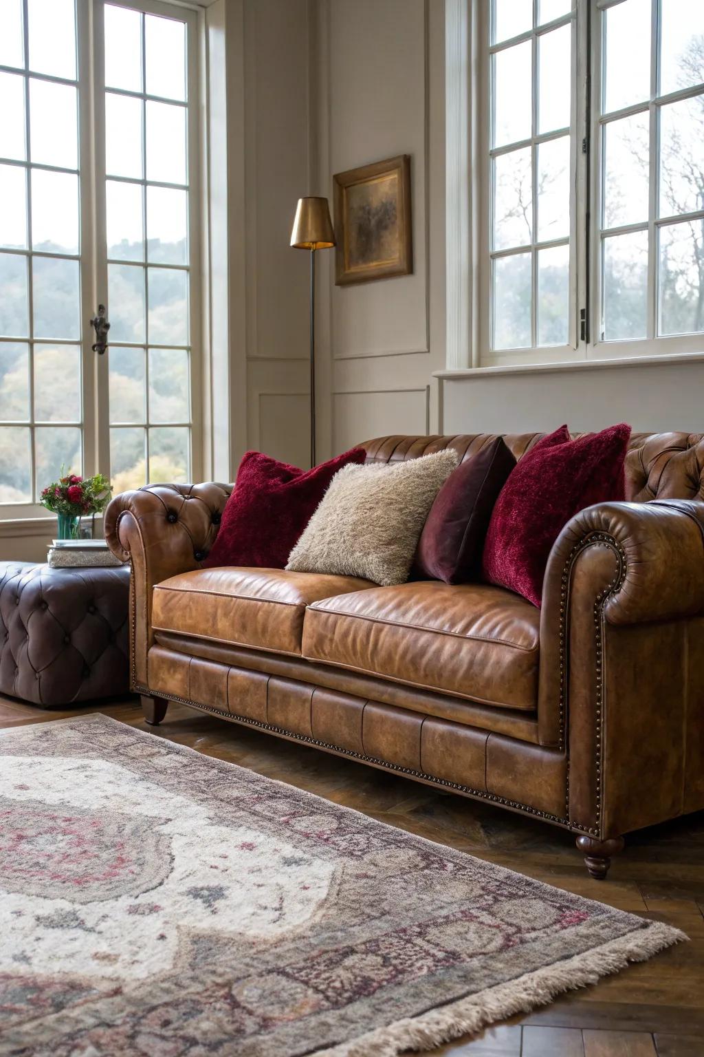 A living room that fascinates with its vibrant mix of textures.