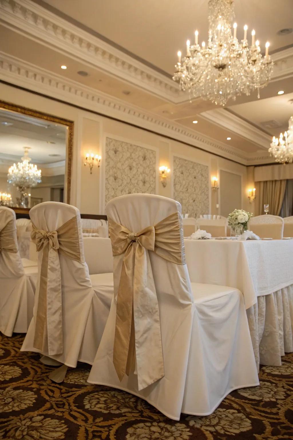 Official sophistication with bespoke seating covers.