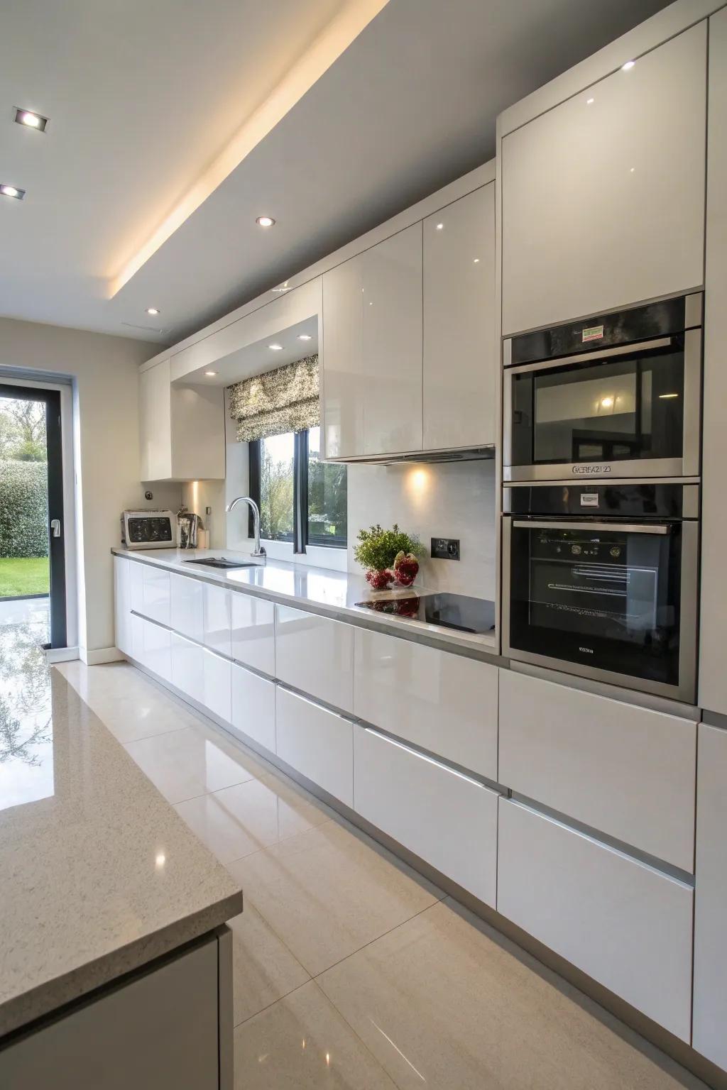 Quartz countertops offer both durability and style.