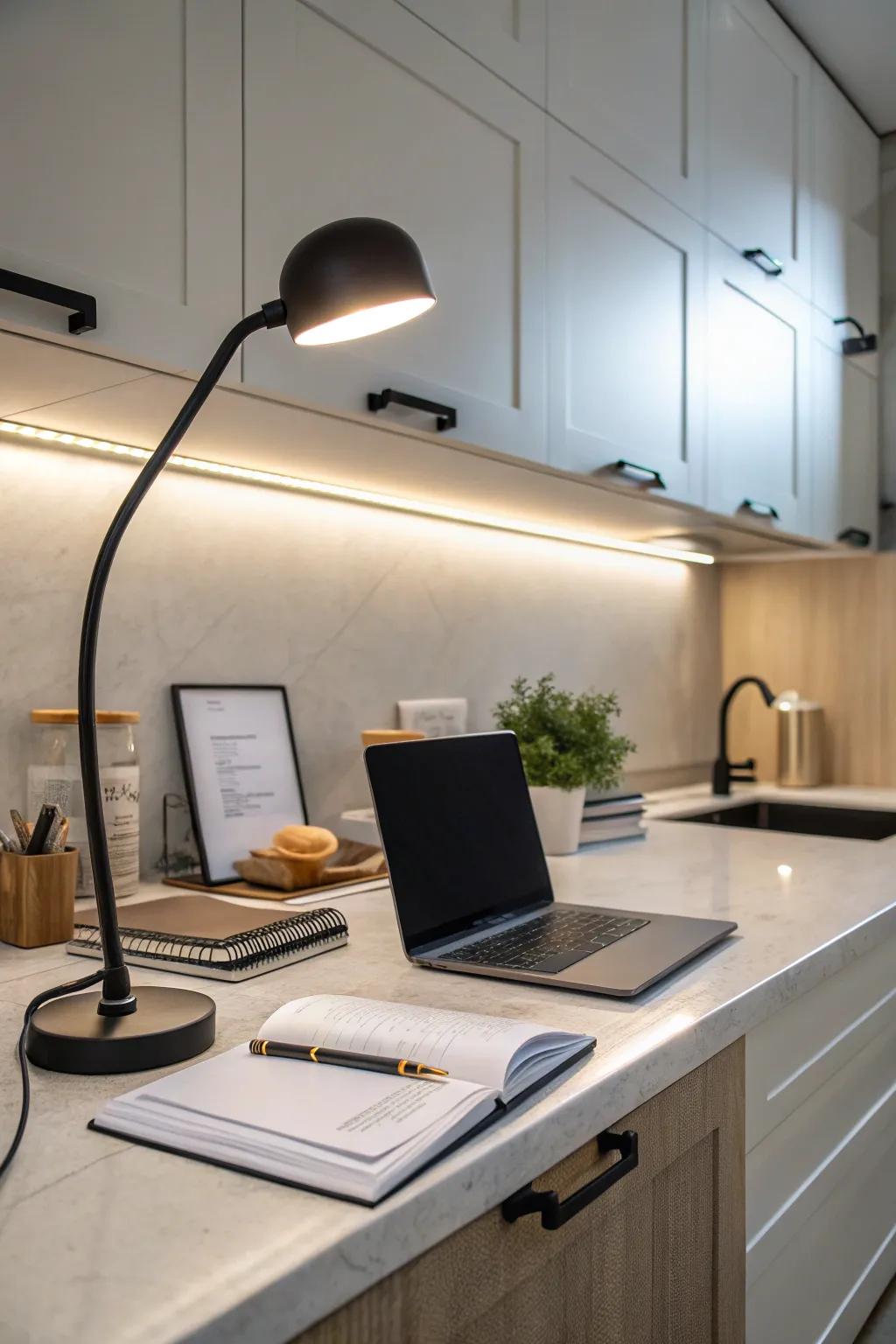 Effective task lighting turns your space into an inviting, well-lit area.