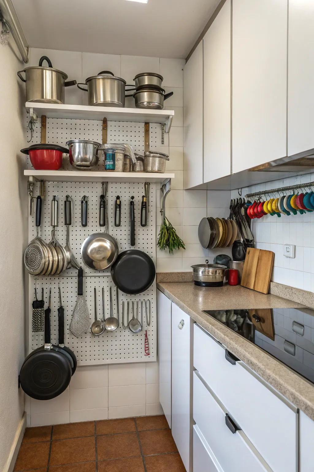 Elevated racks are excellent for enhancing vertical space in smaller kitchens.