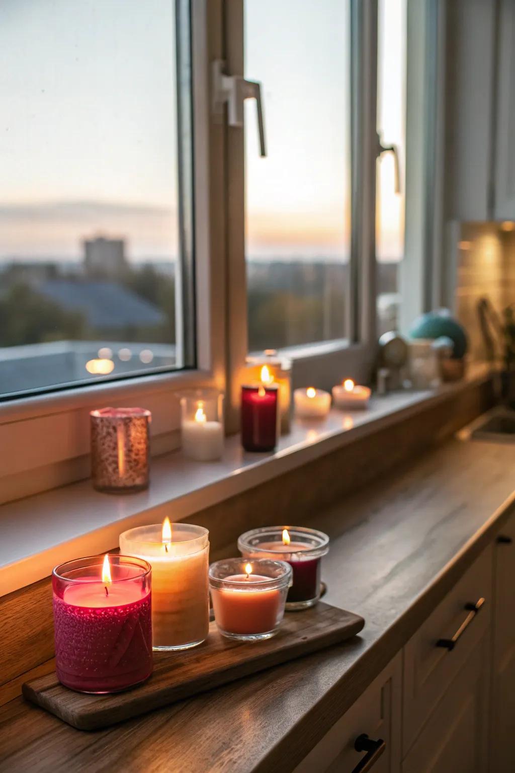 Wax lights produce a toasty and welcoming atmosphere.