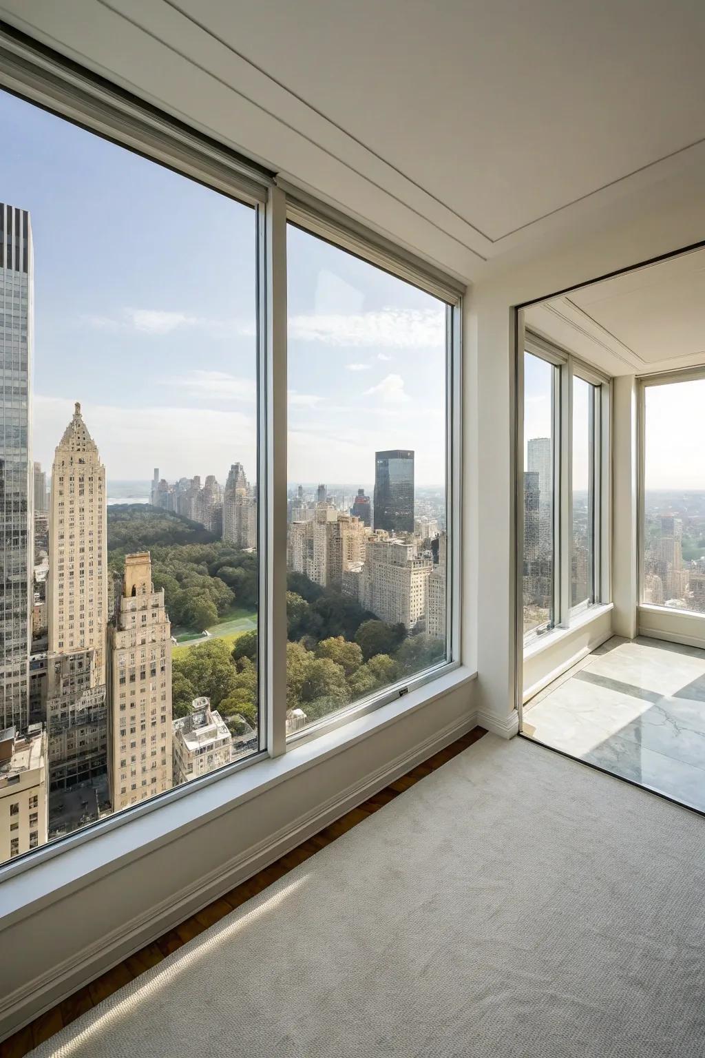 Borderless windows giving a streamlined view and current visual.