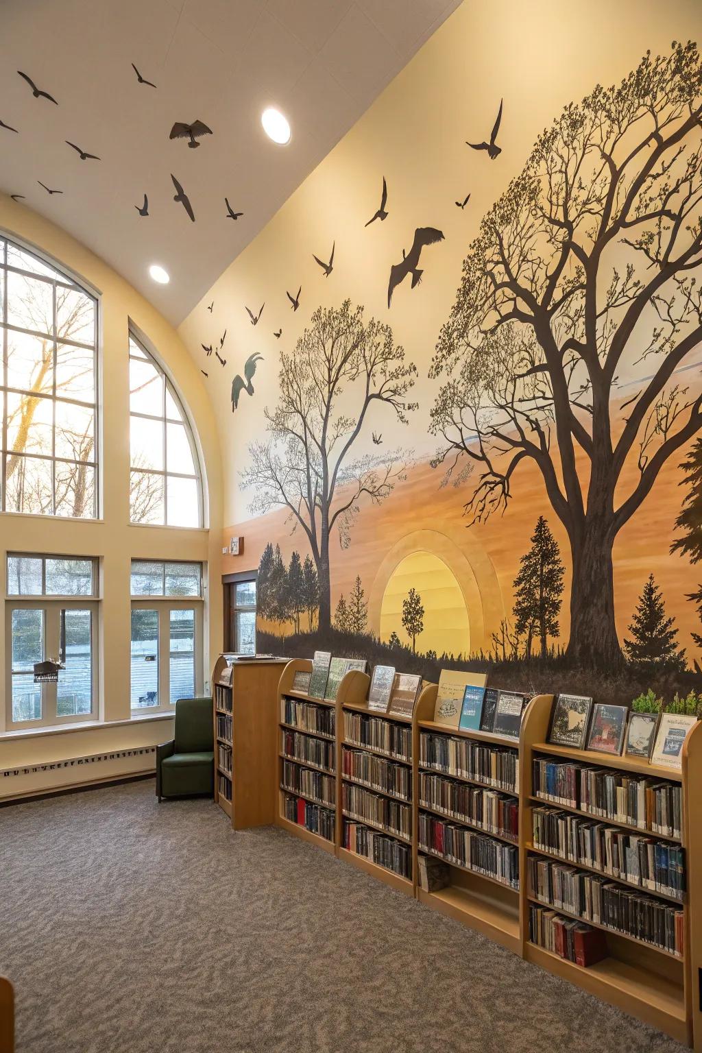 A nature-inspired scene can infuse your space with peace and tranquility.