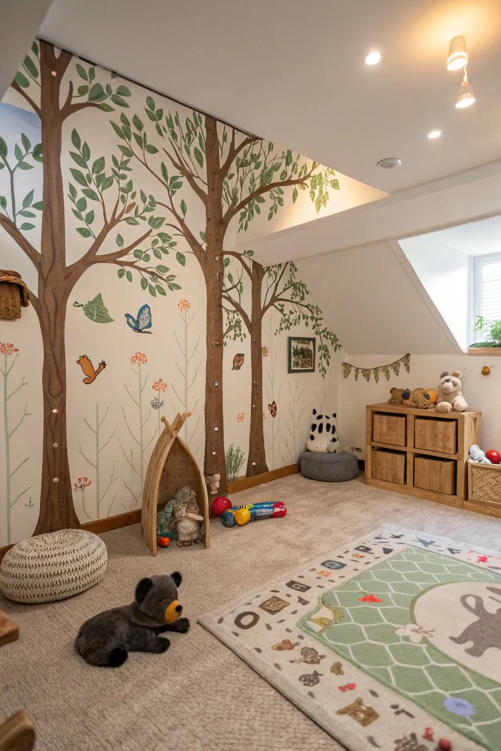 A woodland-inspired amusement sector igniting fanciful escapades.