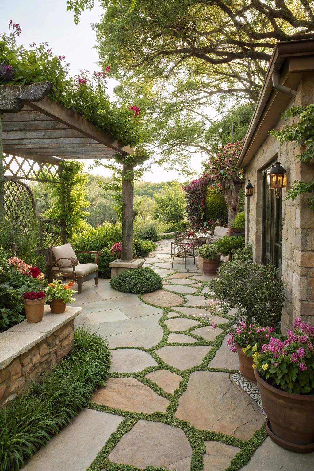 Hardscaping like patios and pathways enhance your garden’s look and feel.