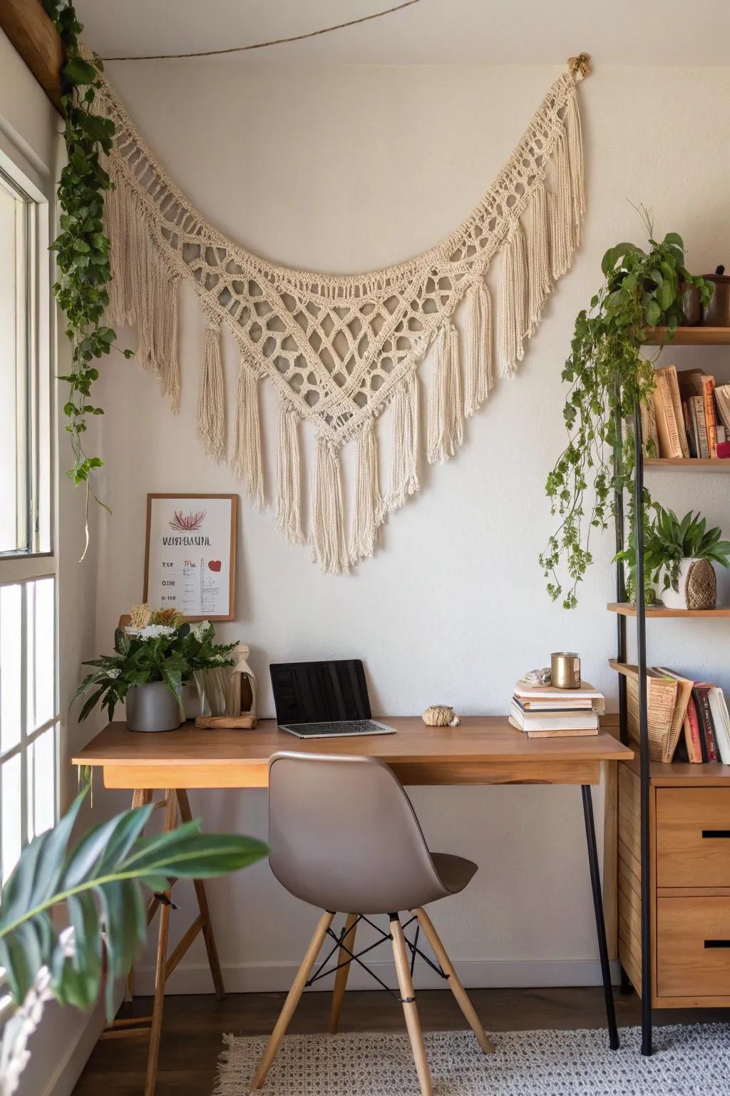 Quirky knotwork chains injecting a space with creativity.
