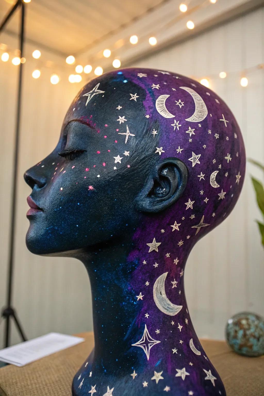 Cosmic themes establish a magical, dreamy look.