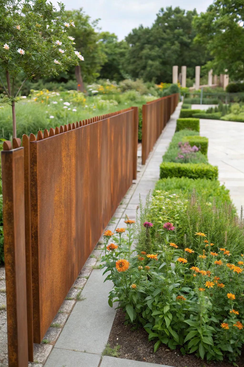 Corten steel presents countryside elegance with modern durability
