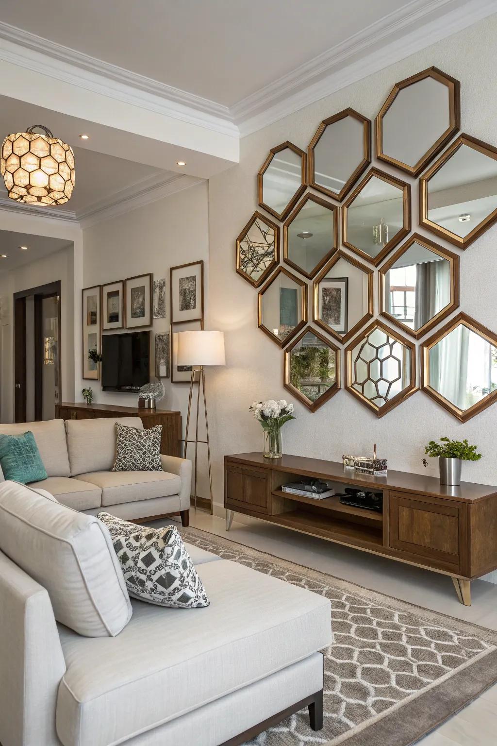 Patterned glasses add an avant-garde touch to interior themes.