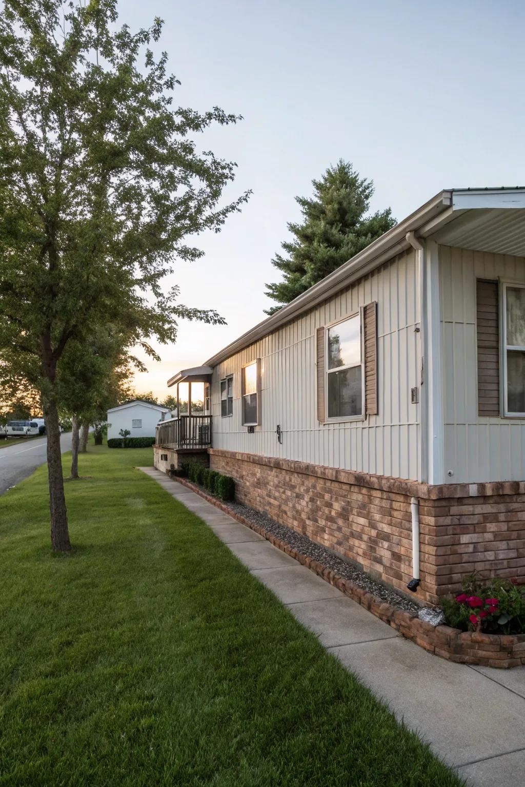 Simulated brick base lends a classic, sturdy feel.