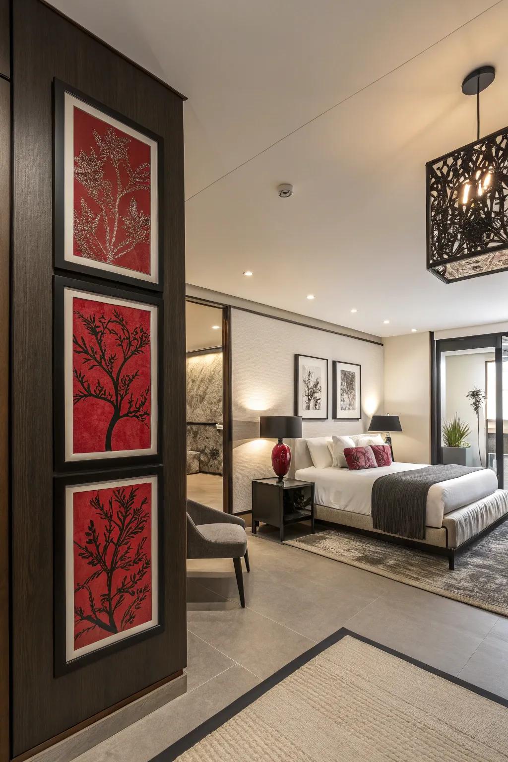 Artwork gives the space character and brings cohesion to the design.