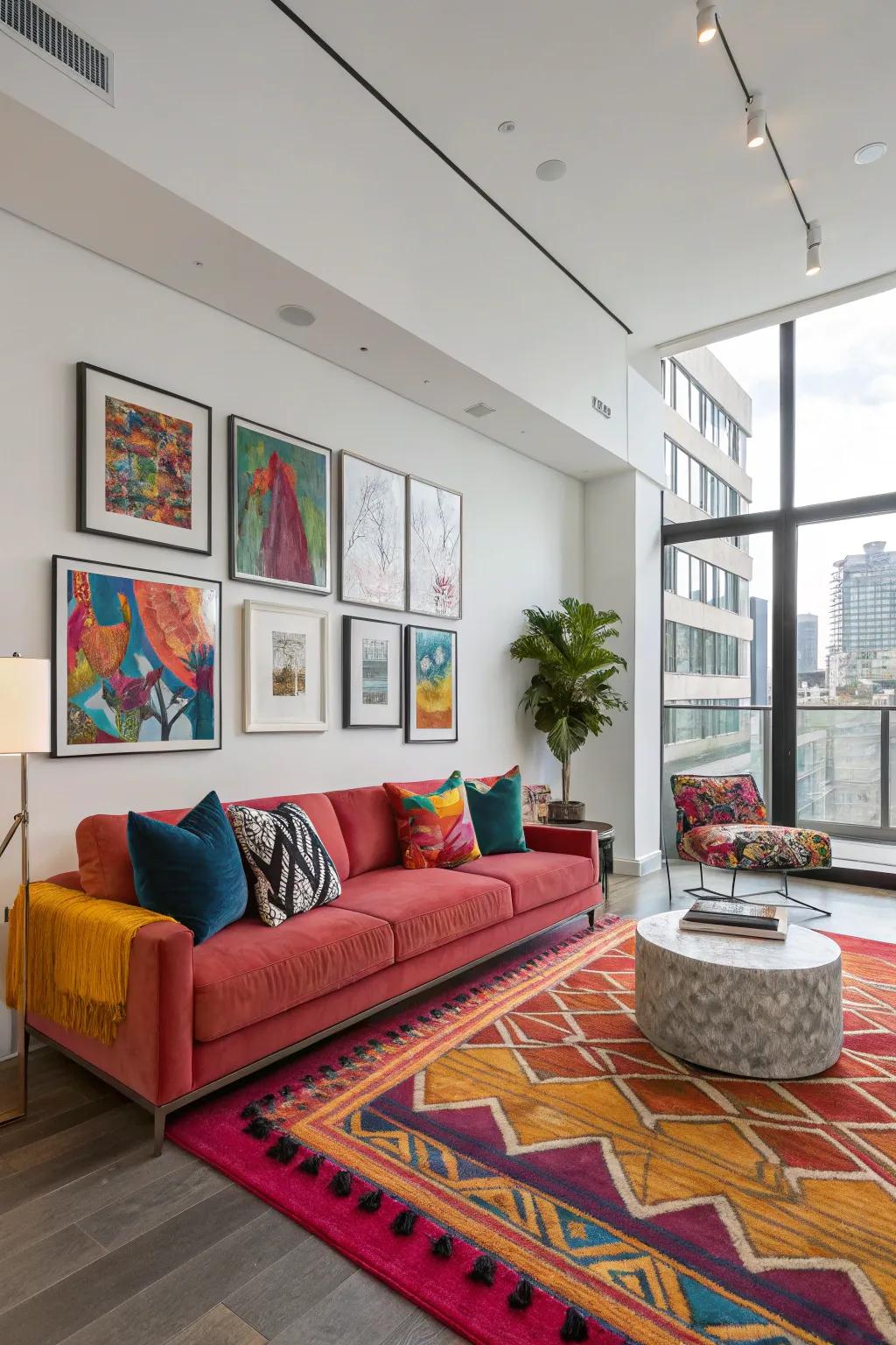 Highlight pieces add a splash of color and personality.