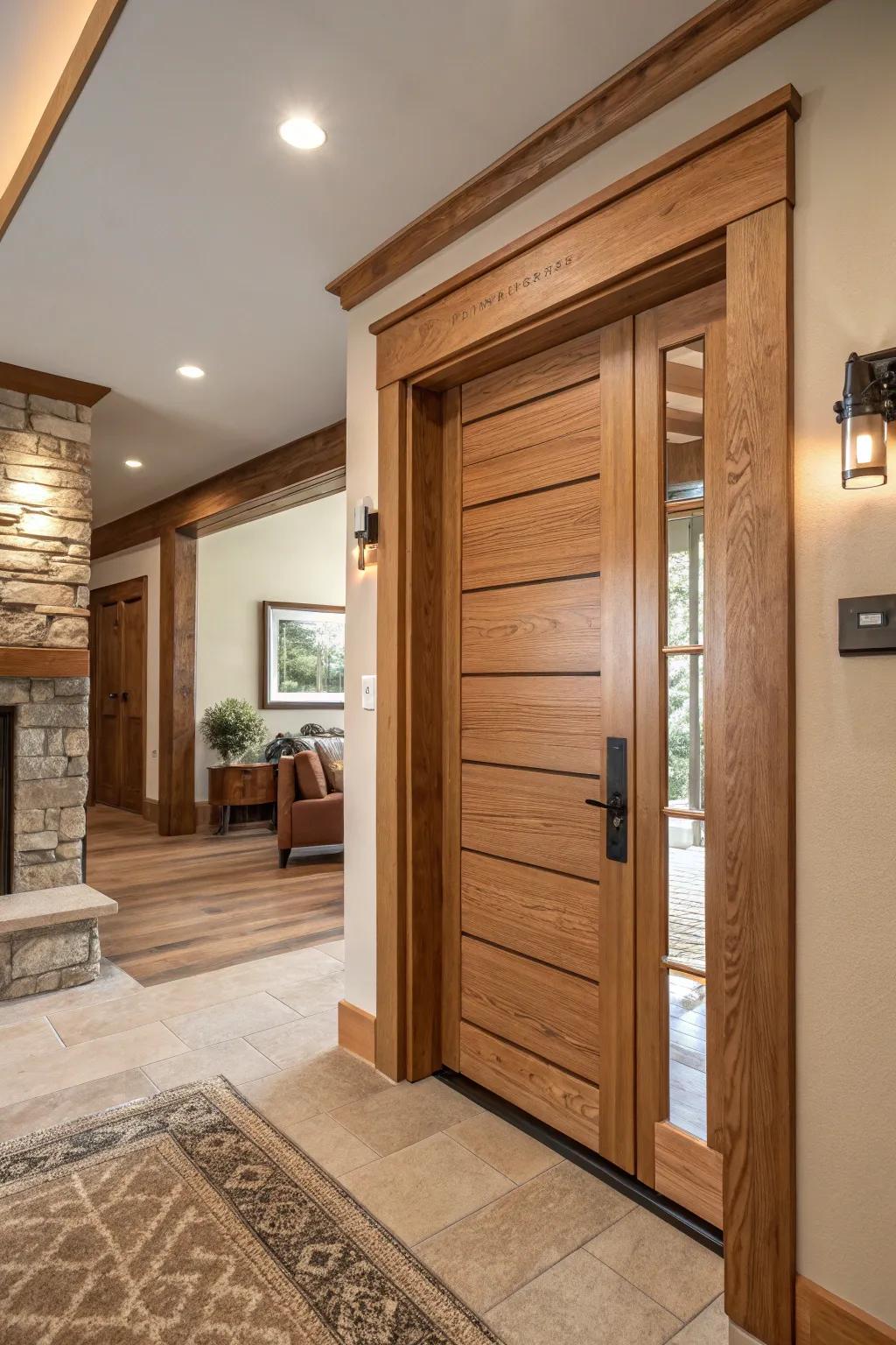 Timber frames introduce a cozy, inviting nuance.