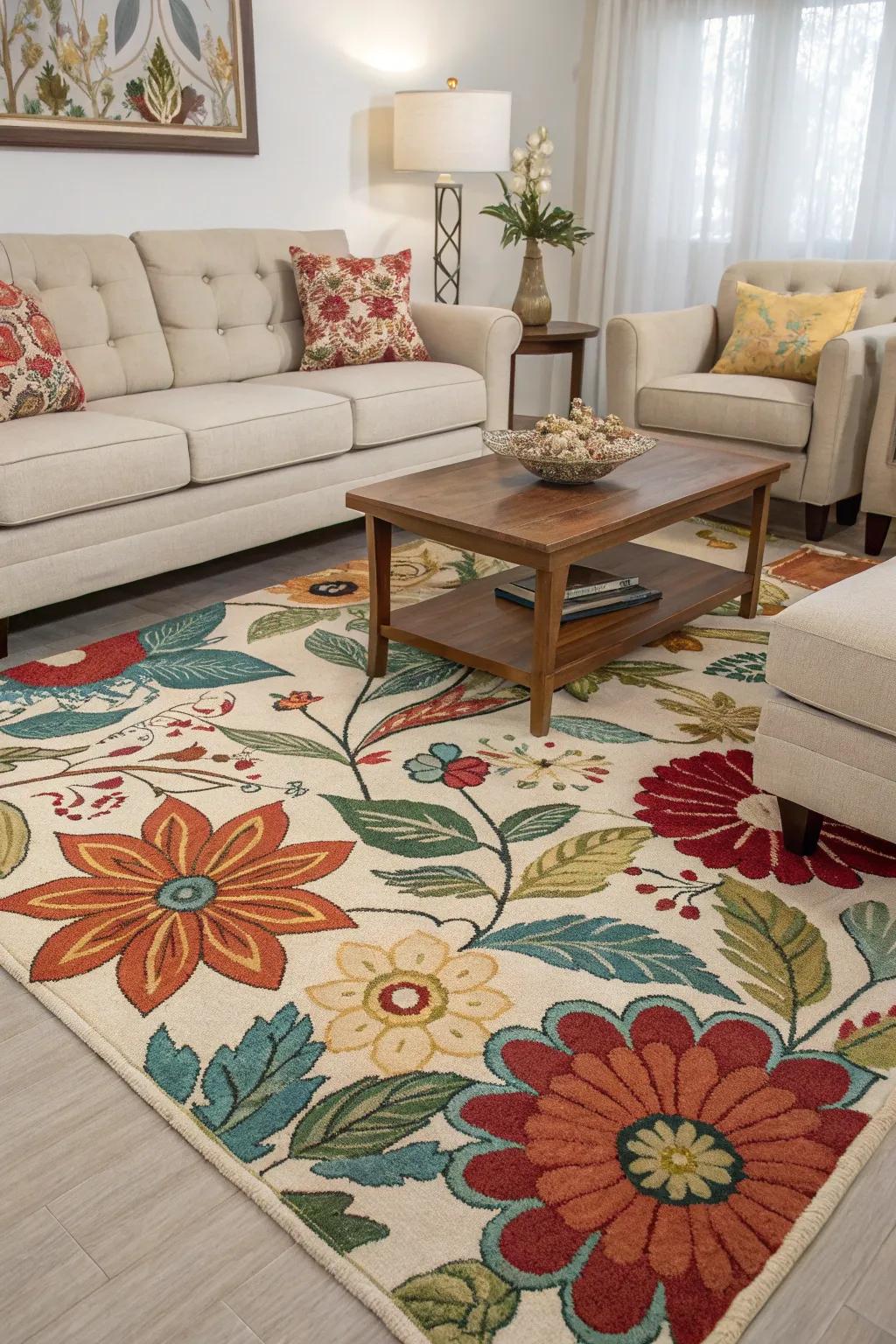 Any room can benefit from the artistic focal points that eye catching ground coverings offer.