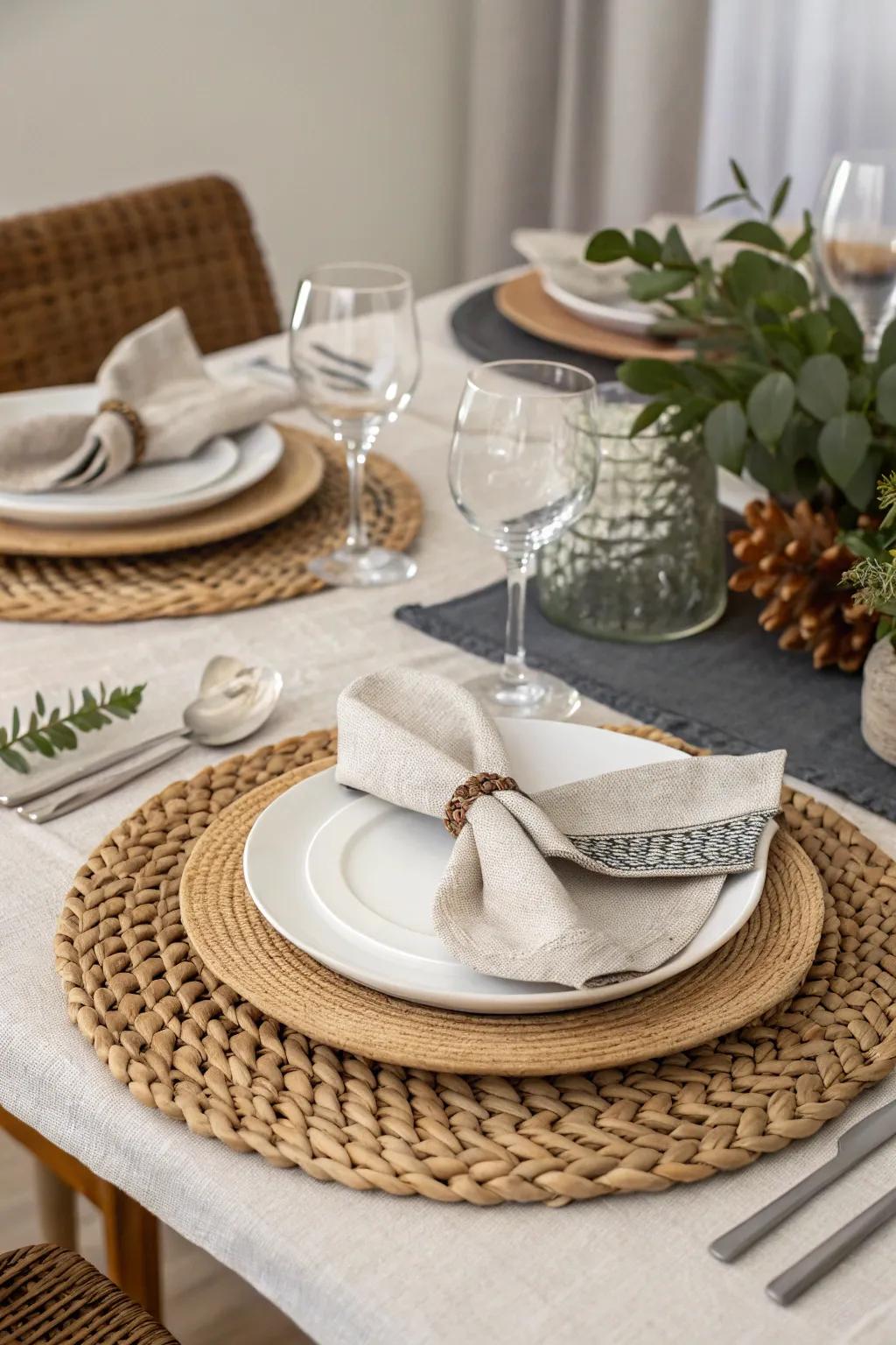 Varied textures construct a vibrant and appealing table.