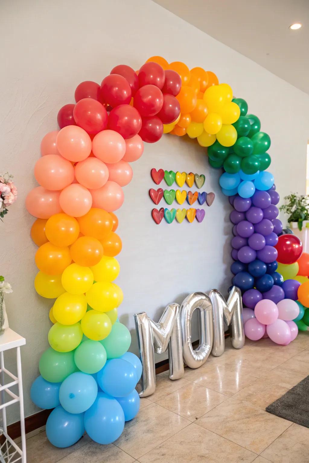 Illuminate Mother's Day with a playful balloon composition.