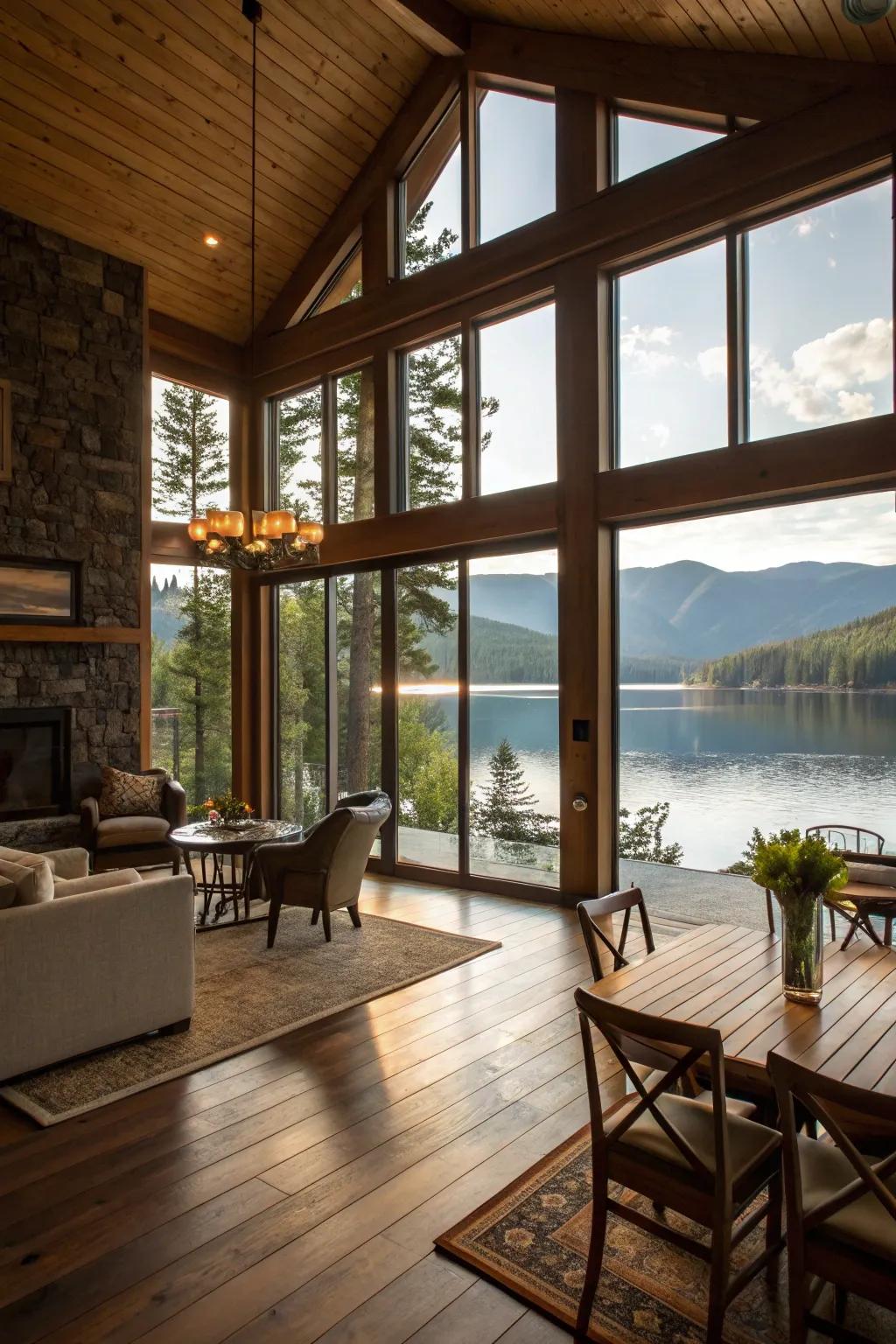 Open spaces designed for family and scenic views.