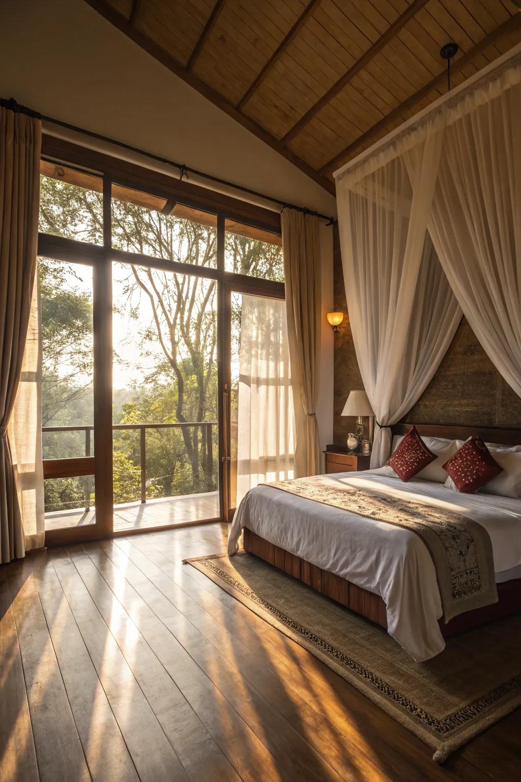 Sunlight transforms an interior into a radiant and welcoming environment.