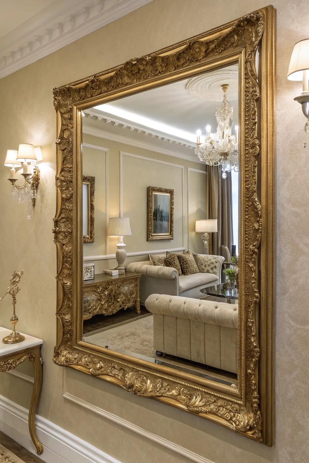 Mirrors offer both practicality and beauty.