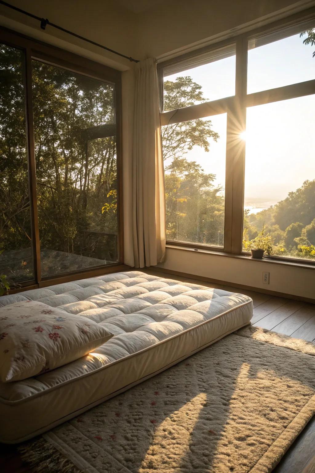 Sunlight gifts warmth and vivacity to your sleeping quarters.