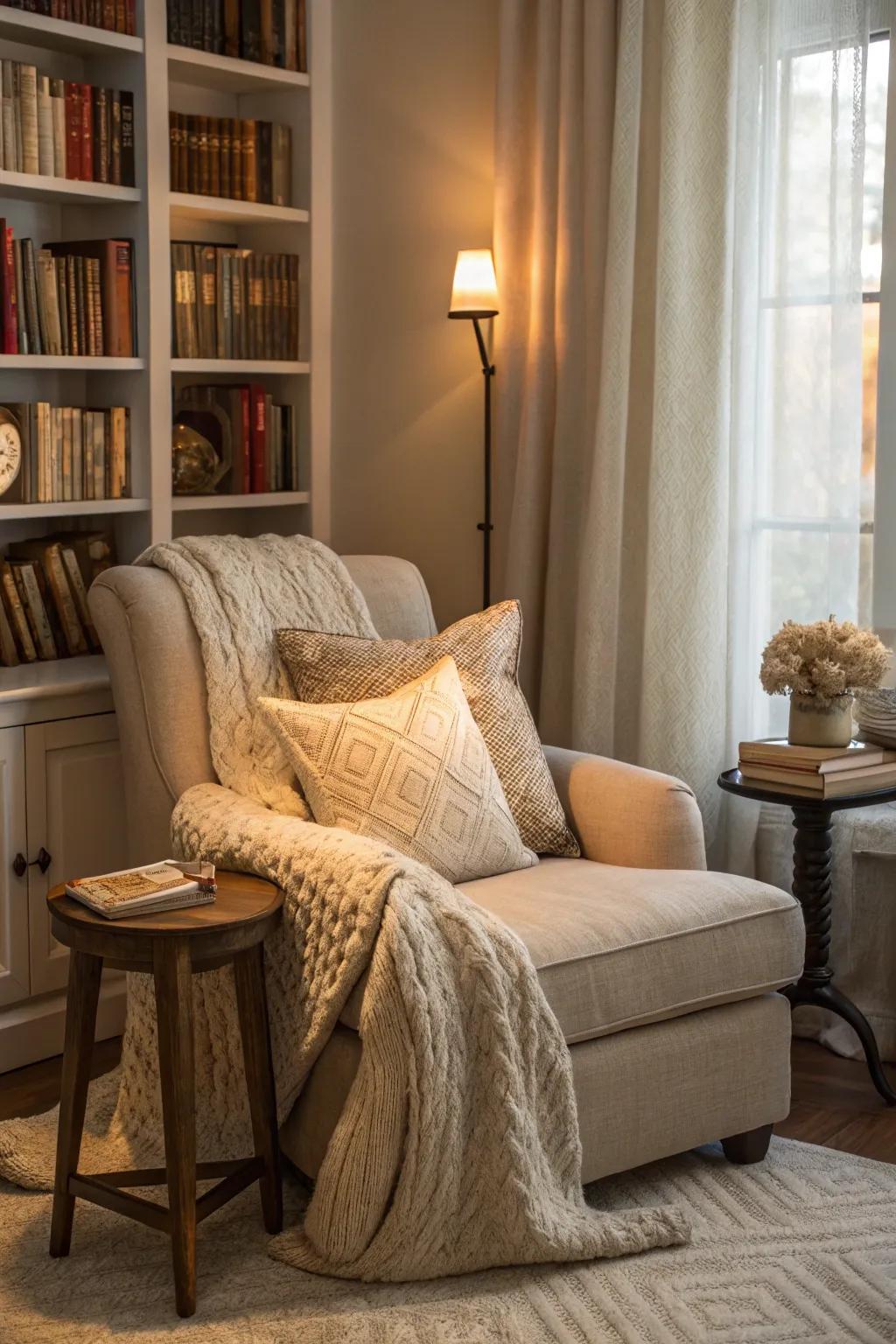 An alcove enriched with luxurious materials, ensuring heightened comfort and aesthetics.