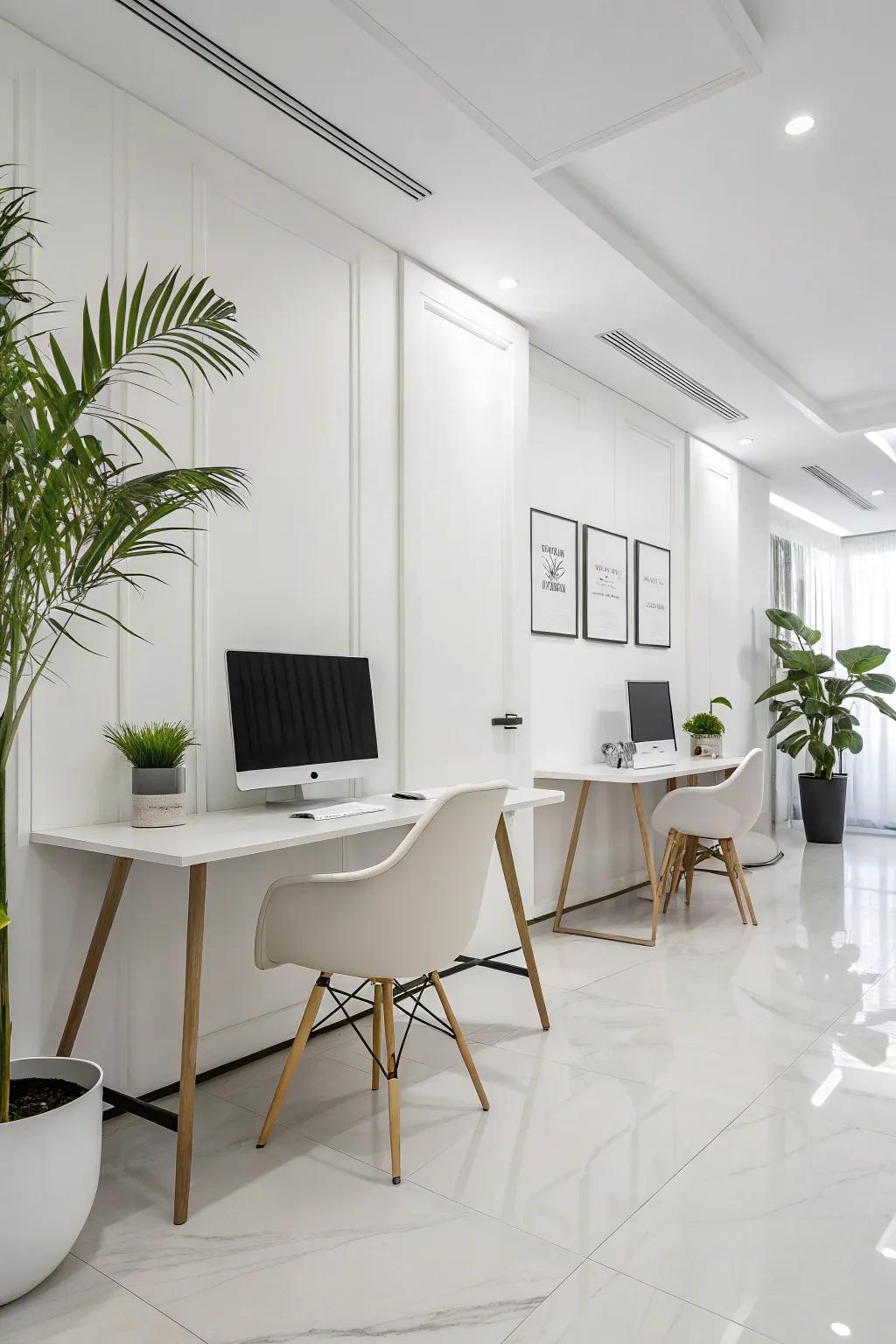 A simple design fosters a peaceful and focused setting.