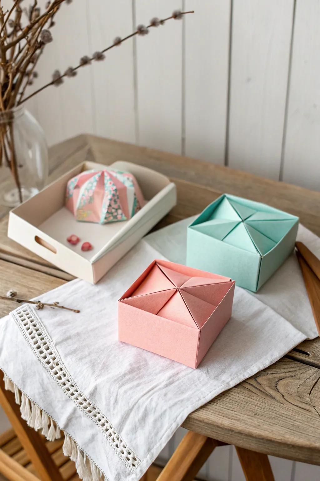 A Gift in a Fold: Explore the Art of Paper Craft with this Stunning Rising Container.