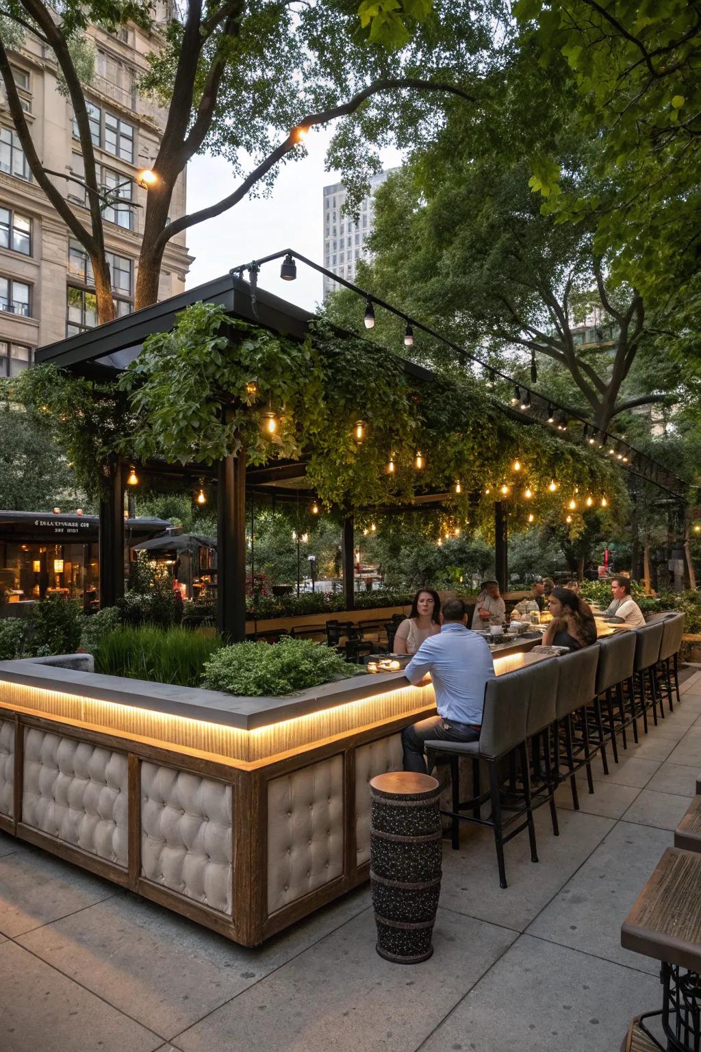 A cozy bar nook ideal for close get-togethers.