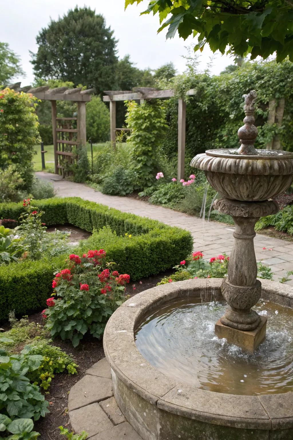 A liquid cascade adds tranquility and beauty to outdoor spaces.