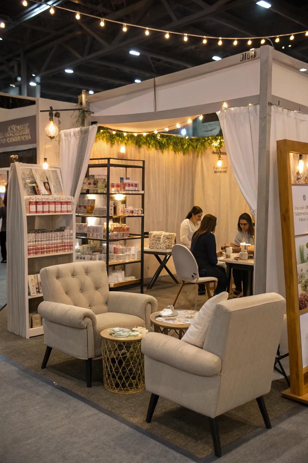 Relaxing furniture is a great way to get customers to stay at your store longer.