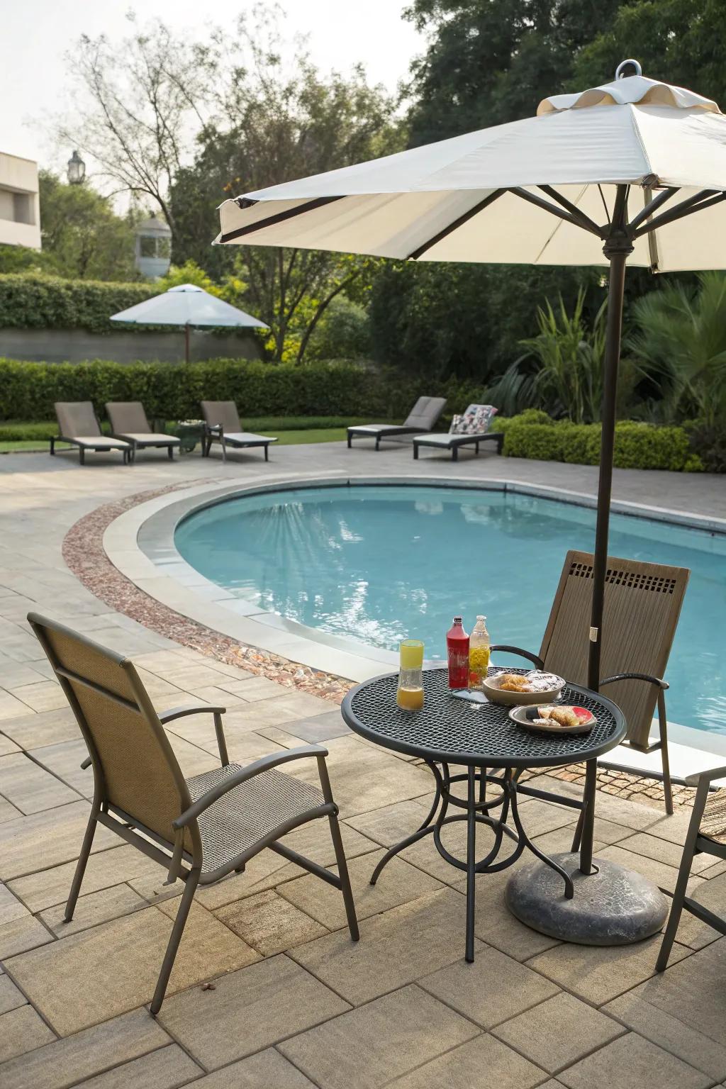 A lounging zone perfect for unwinding and soaking up the sun.