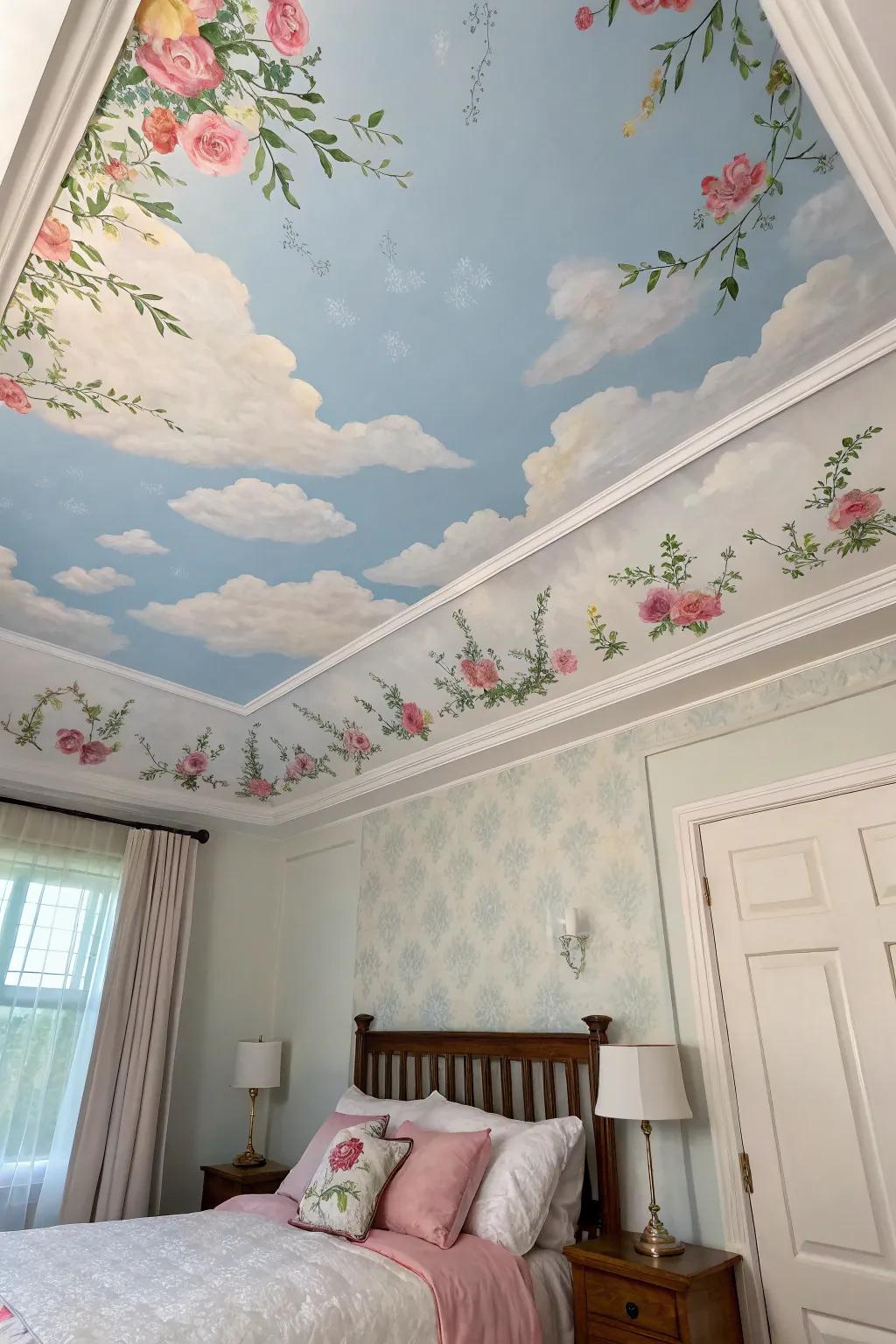 Design the perfect atmosphere with ceiling art.