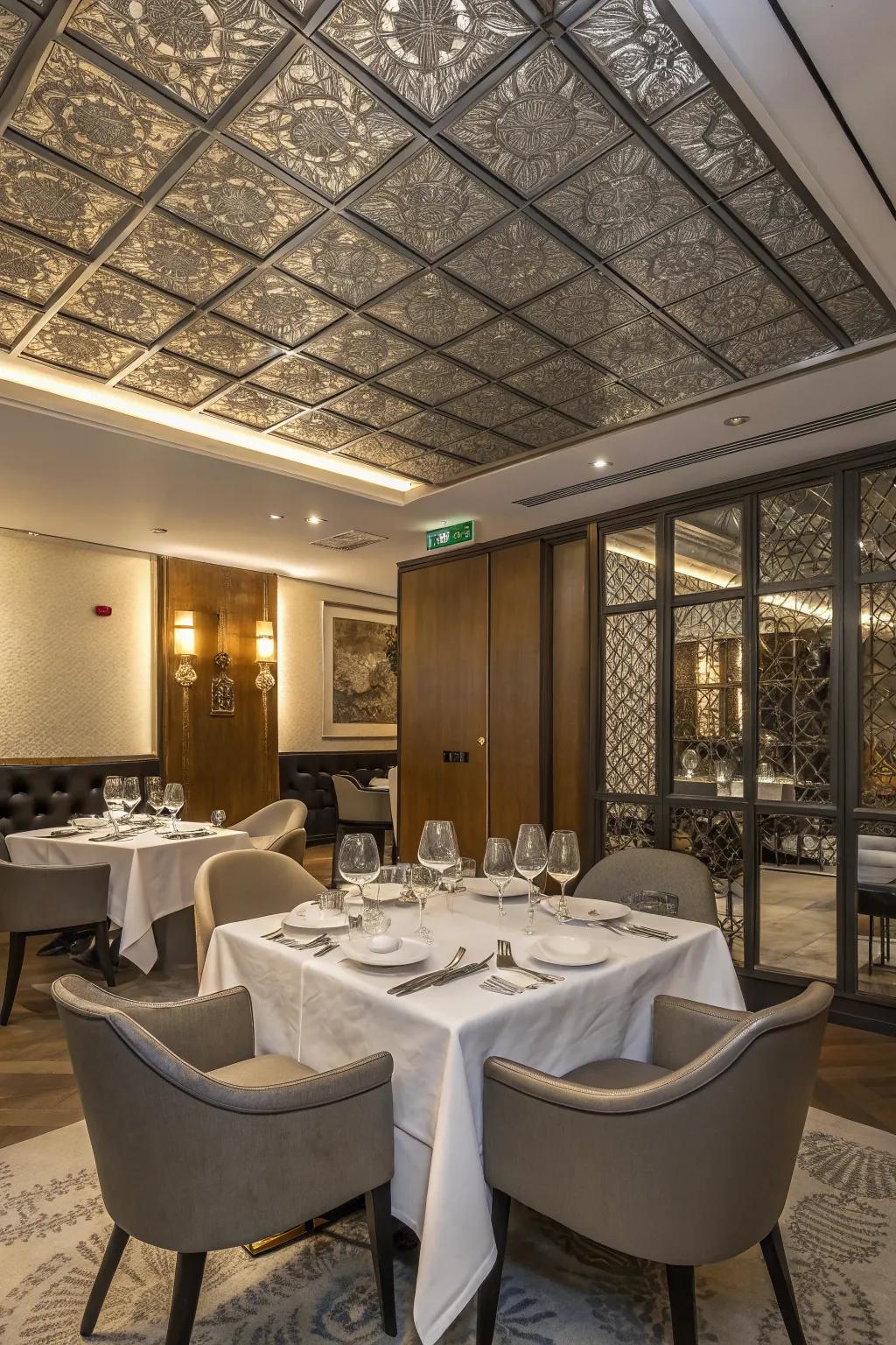 Metal accents provide a modern edge.