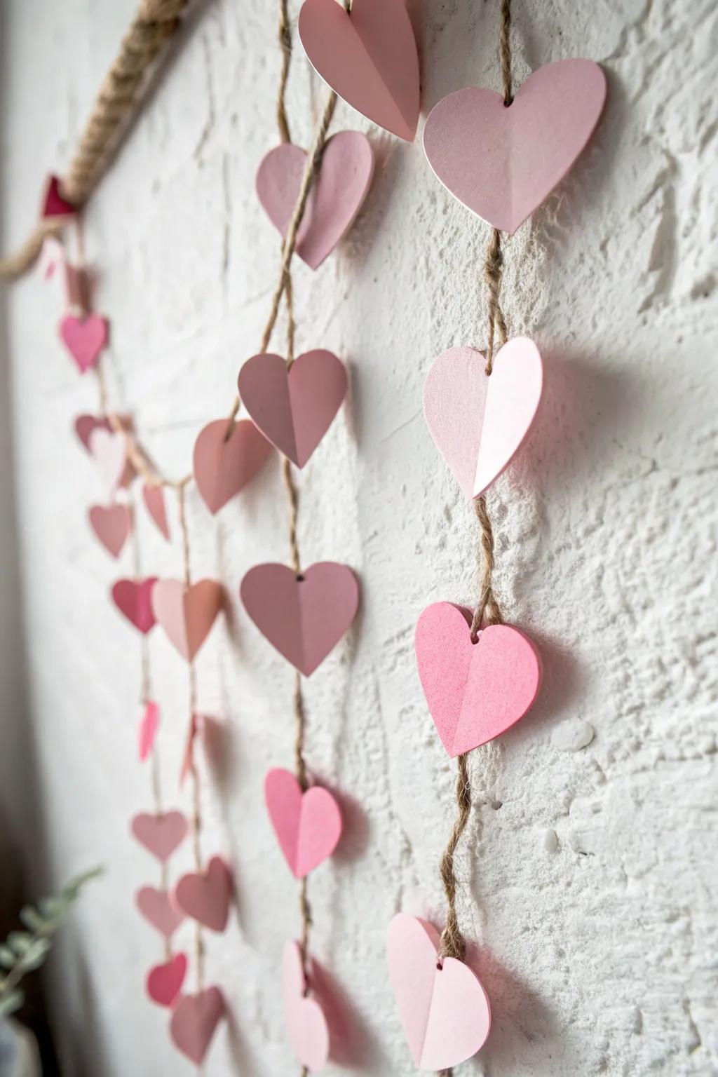 Incorporate a dash of sentimentality via this delightful handcrafted blush affection garland, tailored for minimalist d&eacute;cor.