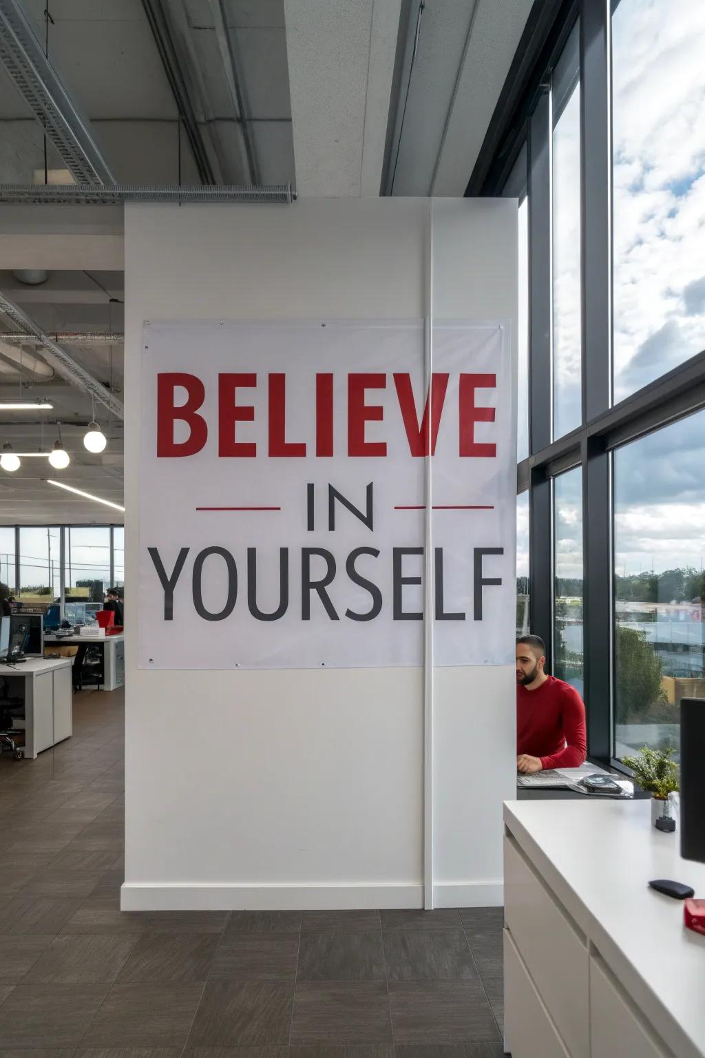 Bold lettering for a strong impression.
