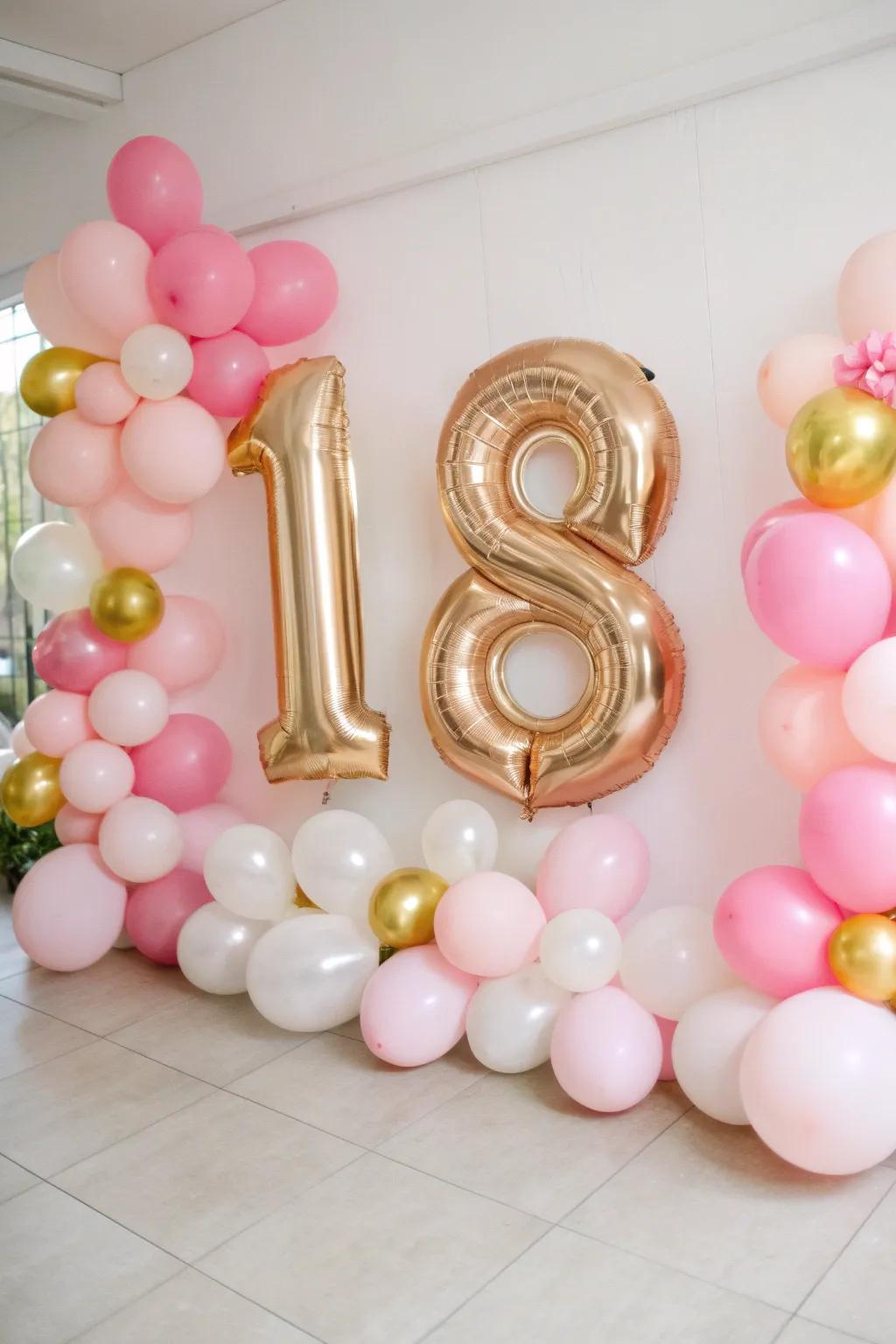 Balloon figures and phrases tailor your preppy party.